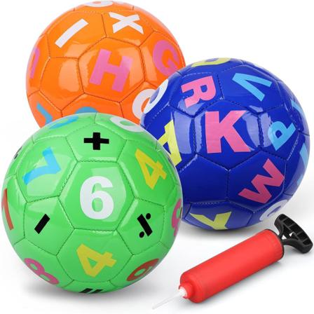 Mini lasten jalkapallokumi pallot urheilulelut, 6 tuuman värikkäät rantapalloja mini jalkapallomaaliin, 3 kpl sisätiloissa pieni PVC jalkapallo