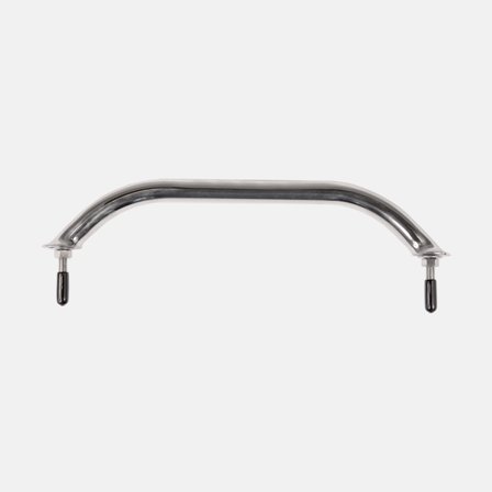 Käsikahva vene / käsikahva NOCK Goodgrip, ovaali profiili viistolla päällä, läpikiinnitys, haponkestävä ruostumaton teräs, 340 x Ø25 mm