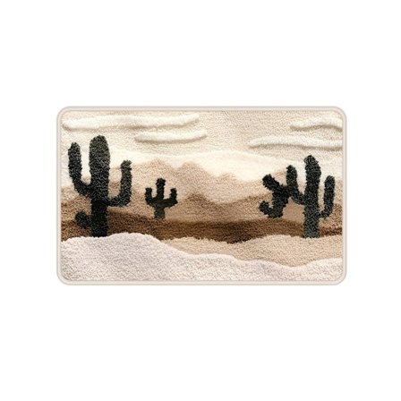 Halkfri Absorberande Dörrmatta Dusch Badrum Flockad Fotmatta Modern Enkel Stil Öken