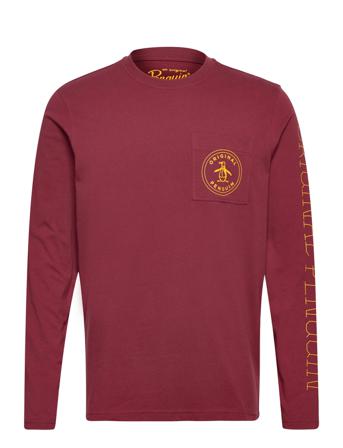 L/S Chest Circle Log T-Langærmet Skjorte Rød Original Penguin