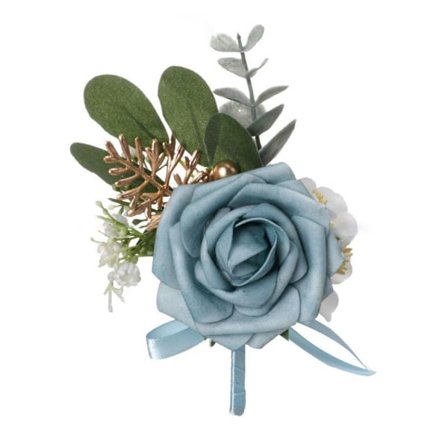 Champagne Handledsarmband Handledsblomma BLÅ blue