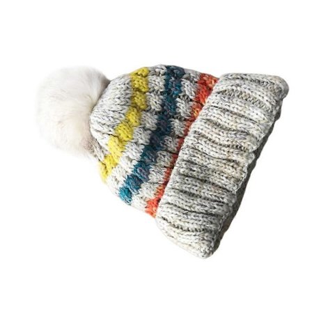 Dame Strikket Hue Beanie Til Kvinder Efterår Vinter Varme Tilbehør 2 stk