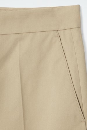 COS Femme Pantalon Chino En Sergé De Coton in Beige