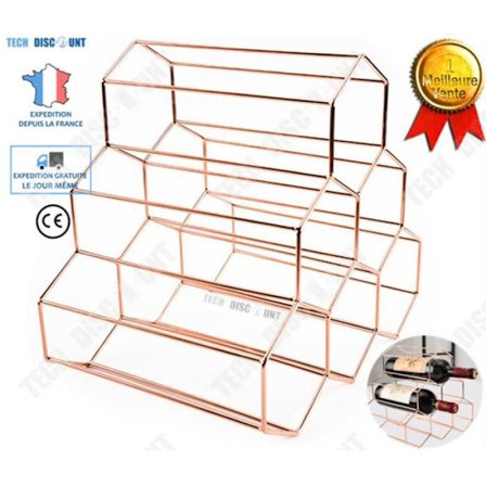 TD vinflaskställ förvaring kontor metall metall för källarjärn billig deco design sexkantig dörr originalhus