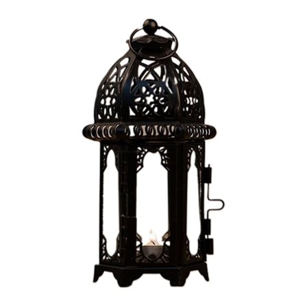 Marockansk stil metall ljusstake glas vindlykta hängande lyktor för inomhus utomhus trädgård gård dekoration presenttillbehör-1