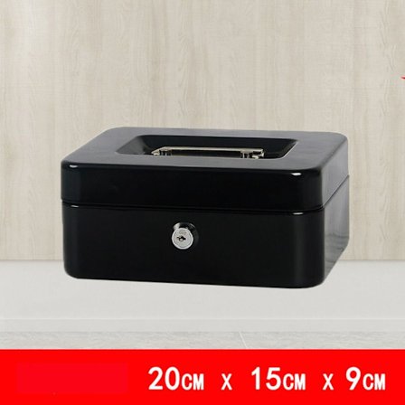 Metall kassaskåp Säkerhet Säkerhet SVART 20CM X 16CM X 9CM