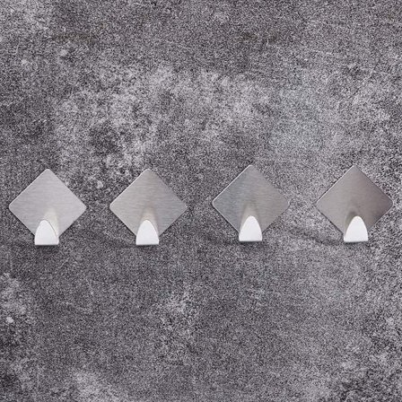 4 stk. selvklæbende vægkrog, selvklæbende kroge til køkken og badeværelse,