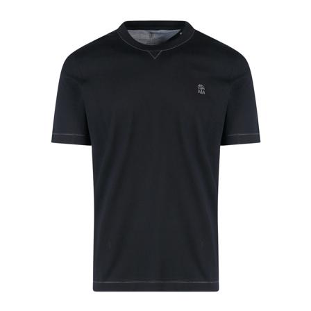Brunello Cucinelli, T-Shirts Czarny, Mężczyzna, Rozmiar: XL