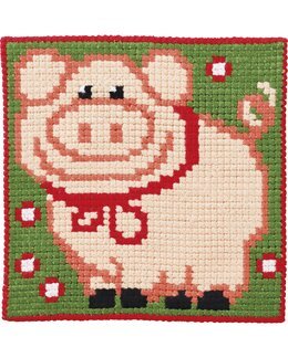 Broderikit Stramaljtavla Gris - Permin