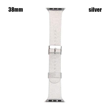 38mm 40mm 42mm 44mm Silikon Watchband Bling Klokkerem