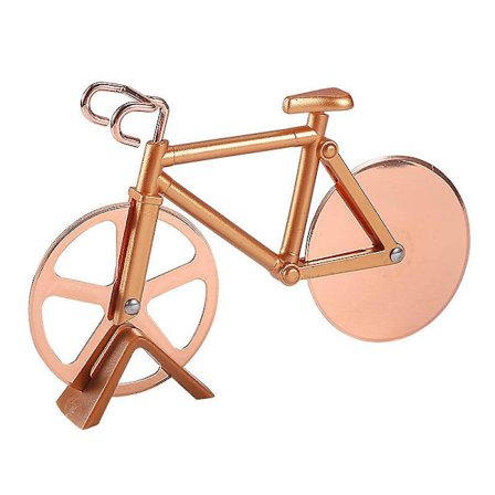 Pizza Bike Sykkelformet Kutter Rustfritt Stål Pizzakutter Hjul Rull
