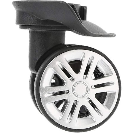 Udskiftningshjul med dobbelte ruller til bagage Drejelig kuffert Hjul Reparations tilbehør (1 sæt (2 stk), Sort)