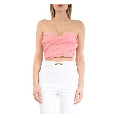 Elisabetta Franchi crop top Pink, Dame, Størrelse: XL