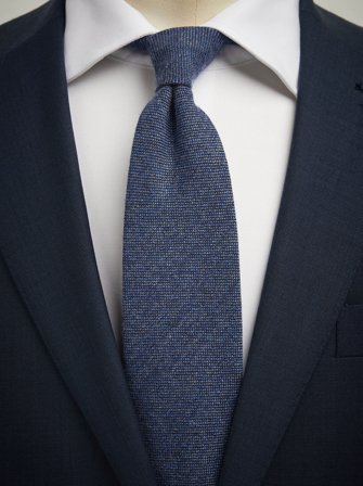 John Henric Men's Blue Cashmere Tie Size 7,5