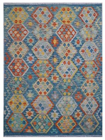 Tessuto A Mano Kilim Afghan Old Style Tappeto 178X228 Di Lana