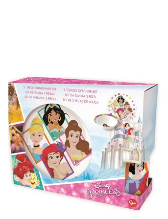 Euromic | Prinsesse 3 Styks Keramik Spisesæt | ONE SIZE