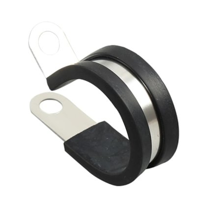 Rørklemmer P-klips med gummilegg, 15mm, 10 stk