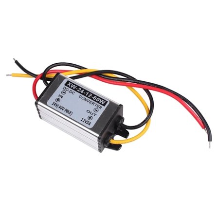 Vanntett strømkonvertermodul 24 V til 12V 5A 60W DC/DC bilstrømkonverterforsyningsadapterregulator støvtett støtsikker
