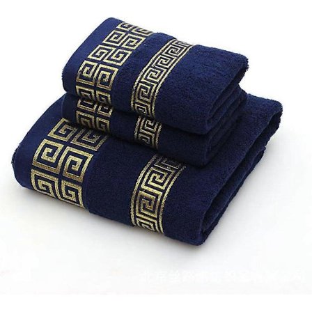 3 stk. badesett, 100 % bomull, gresk stil, mykt badesett med 1*badegave