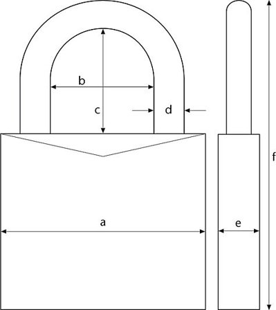 ABUS HENGELÅS 85IB/50 MESSING FG GODKJENT KLASSE 1