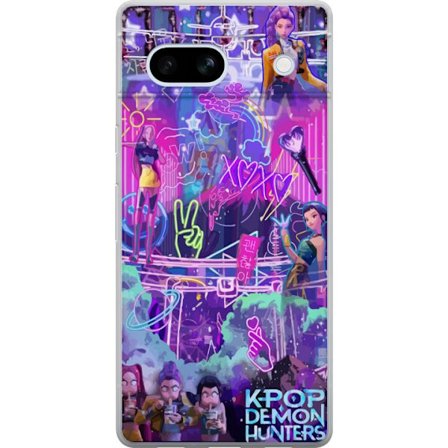 Yhteensopiva Puhelinkuori Google Pixel 7a Kpop Demon Hunters Neon City Lights Purple Glow Idol Energy Vibes