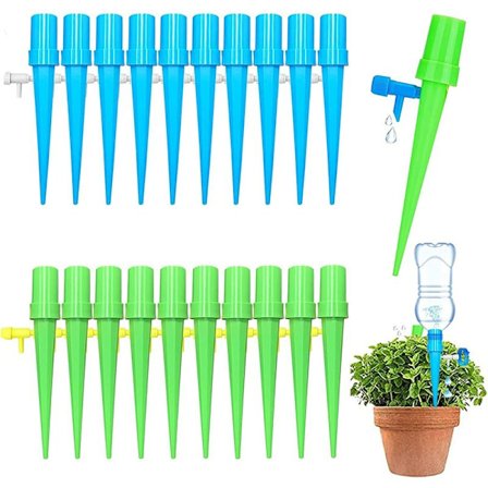Automatisk plantevanningssett, 20 stk justerbar automatisk vanningsanordning, sakte og presis vanning av planter/potter, plantevanning passer til de 
