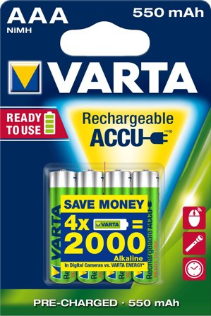 VARTA batteri - 4 x AAA - NiMH