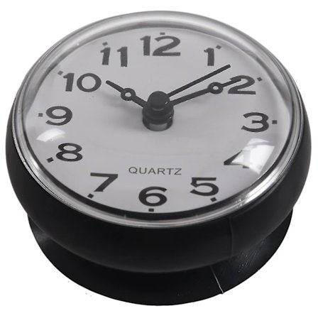 7cm Vattentät Klocka för Kök, Badrum och Dusch med Sugkoppsmontering