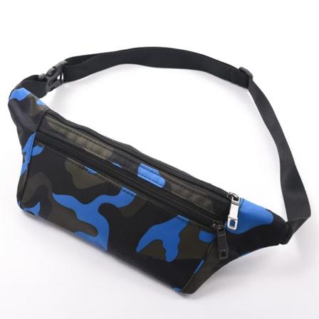 Menn Kvinner Fanny Pack Midjeveske Dame Vanntett Usynlig Liten Klatring Løping Mobiltelefon Blue Camouflage