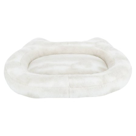 Nelli-sänky, kissan muotoinen, 58 x 53 cm, valkoinen-teippi, Trixie