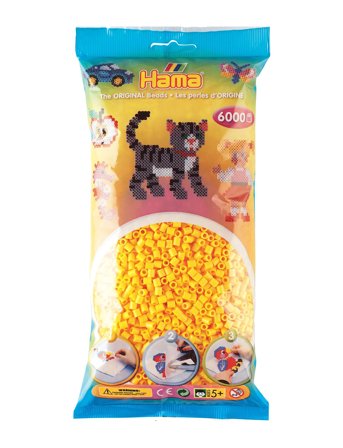 Hama Midi Beads 6000 Pcs Yellow - Multi/patterned - ONE SIZE