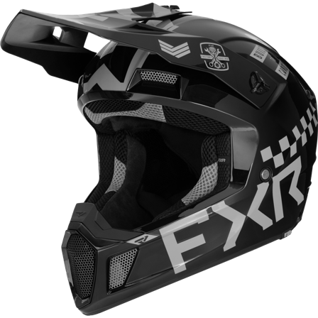 FXR Clutch Gladiator Crosshjälm Krom S