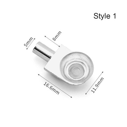 10 stk/pakke Hyllestøtte Glassholder 10 STK STIL 1 10 STK STIL
