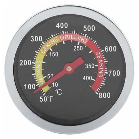 50800沈/10~C - 400~C Grilltermometer i rustfritt stål for utendørs grilling, temperaturmåler for BBQ-matlaging