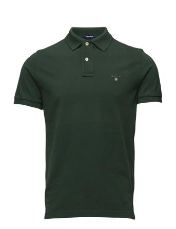 Original Pique Ss Rugger Polos Short-sleeved Vihreä GANT