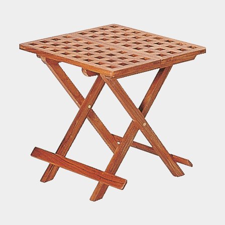 Składany stół teakowy Roca, owalny, 80 x 65 x 57 cm - Jachtowa