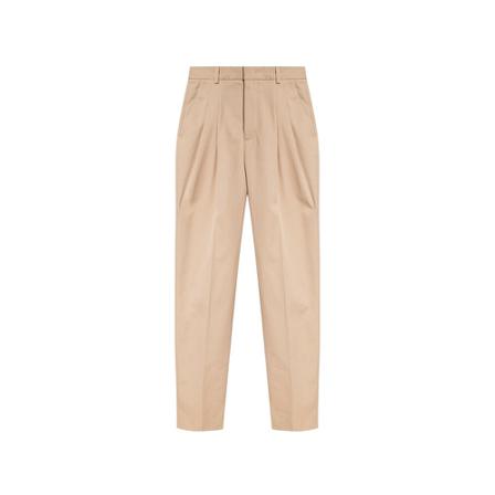 RED Valentino, Pleat-front trousers Beige, Dames, Maat:S,Katoen
