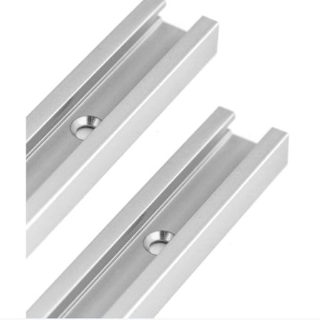 300mm T-Spor T-Spor Aluminium T-Spor Gehrungsspor til Bord Sav, Fræser og Træbearbejdningsværktøjer, 19 x 9,5 mm, 2 stk.