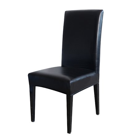 Svart, PU kunstlær elastisk stoltrekk egnet for hjemmet