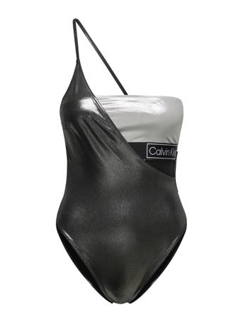 Cut Out Piece Baddräkt Badkläder Silver Calvin Klein