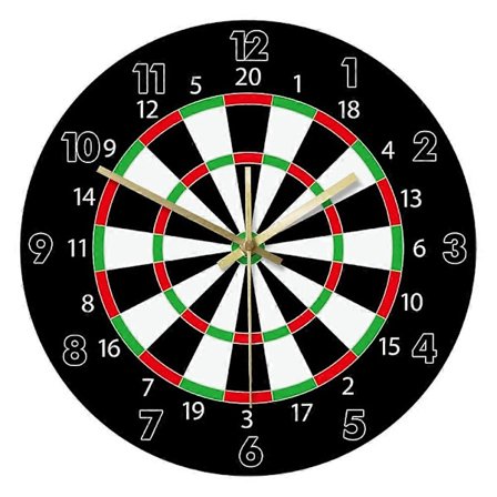 Digitale Ure Runde Hængende Ur Dart Vægmærker Børneværelse Vægur Ikke-tikkende Vægur