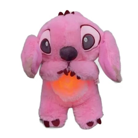 Beroligende Stitch Plyslegetøj med Åndedrætsbevægelse til Børn & Voksne, Angstlindring pink
