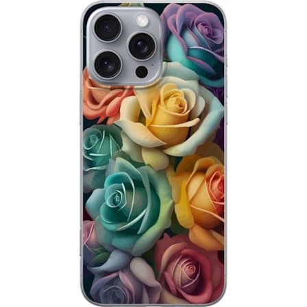 Yhteensopiva Puhelinkuori Apple iPhone 16 Pro Max Värikkäitä ruusuja