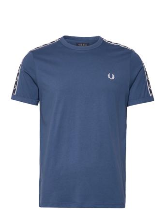 Taped Ringer T-Shirt T-shirts Short-sleeved Blå Fred Perry