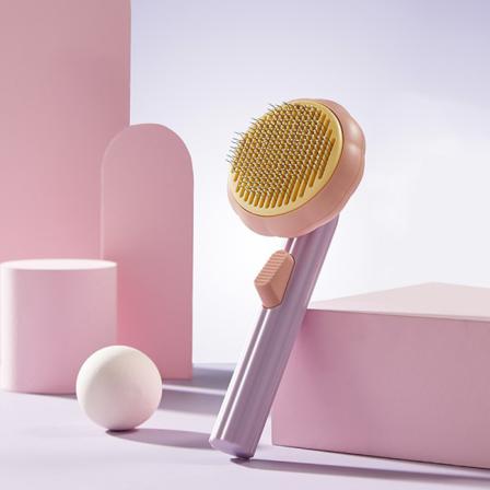 Pumpkin Pet Brush Comb Självrengörande Massagekam För Att Fälla