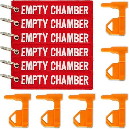 Sikkerhetsflagg for kammer for rifle, pistol, hagle, 6 sikkerhetsflagg med [HK]