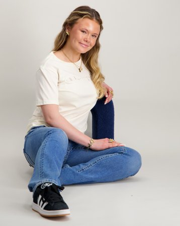 Champion SS Tee Beige T-skjorter Jente - Kids Brand Store