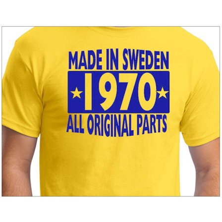 Gul T-shirt Made in Sweden 1970 All original parts