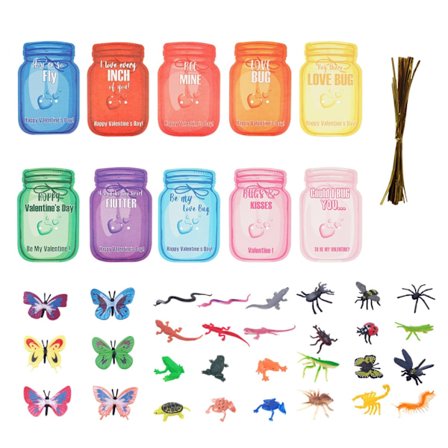 Festlig Valentinsdag Kort til Børn Skoler Klasse Klasseværelse Festartikler