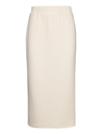 Vmgabrielle H/W Slit Skirt Exp Knälång Kjol Beige Vero Moda